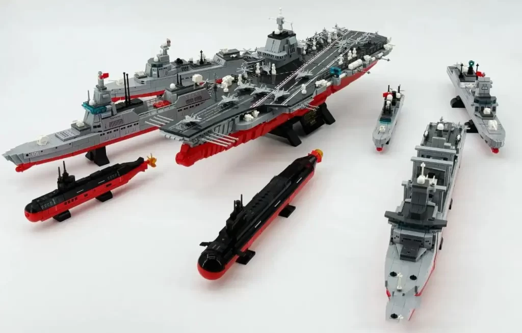 Review - Sembo Block The Fujian Aircraft Carrier Battle Group 208125 - CK in the World of Building Blocks  Group Photo