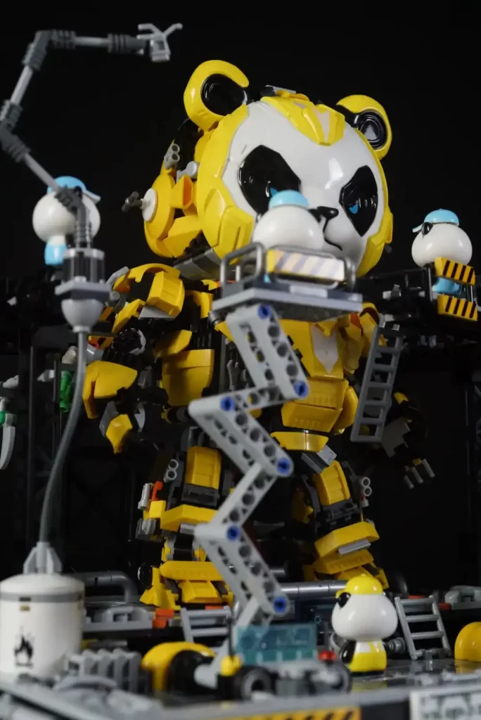 Review - Welleadz - Mecha Panda Mini Building Blocks - Dracos Finished Product Display 2