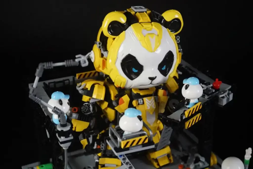 Review - Welleadz - Mecha Panda Mini Building Blocks - Dracos Finished Product Display 3