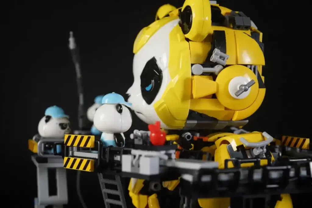 Review - Welleadz - Mecha Panda Mini Building Blocks - Dracos Finished Product Display 5