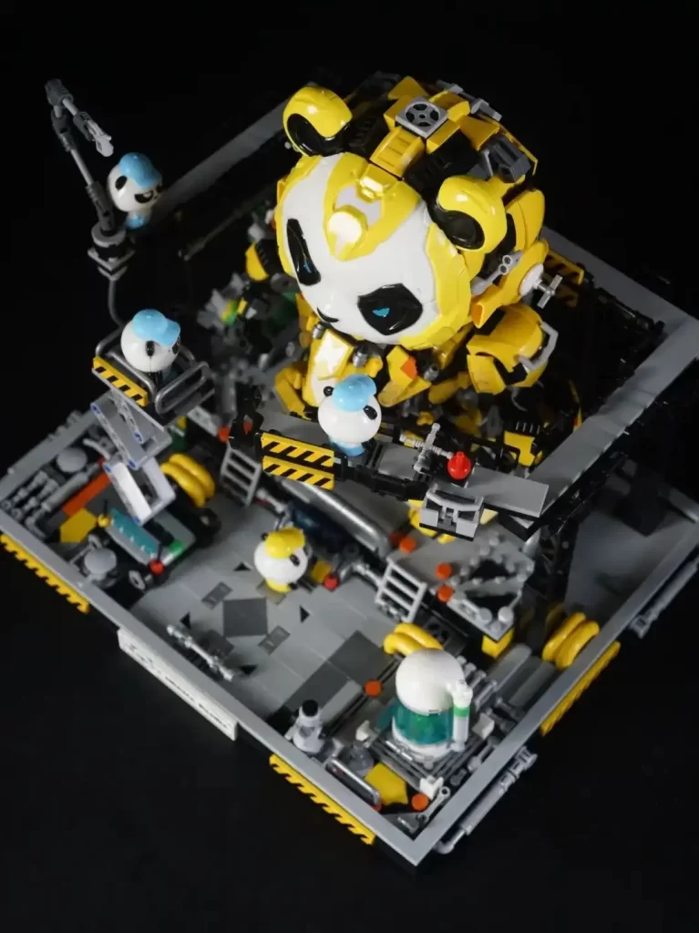 Review - Welleadz - Mecha Panda Mini Building Blocks - Dracos Finished Product Display 8