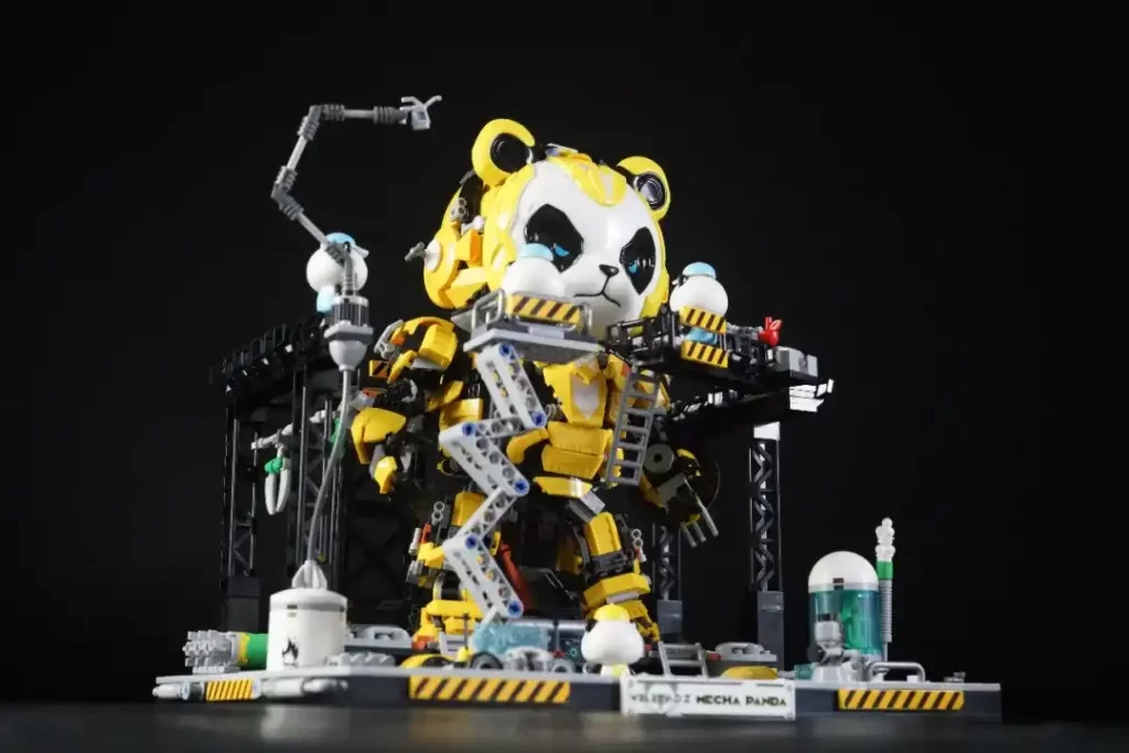 Review - Welleadz - Mecha Panda Mini Building Blocks - Dracos Finished Product Display 9