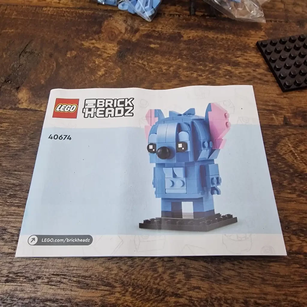 the instruction of LEGO Brick Headz 40674 Stitch Reviewed by angelofdeathWHV
