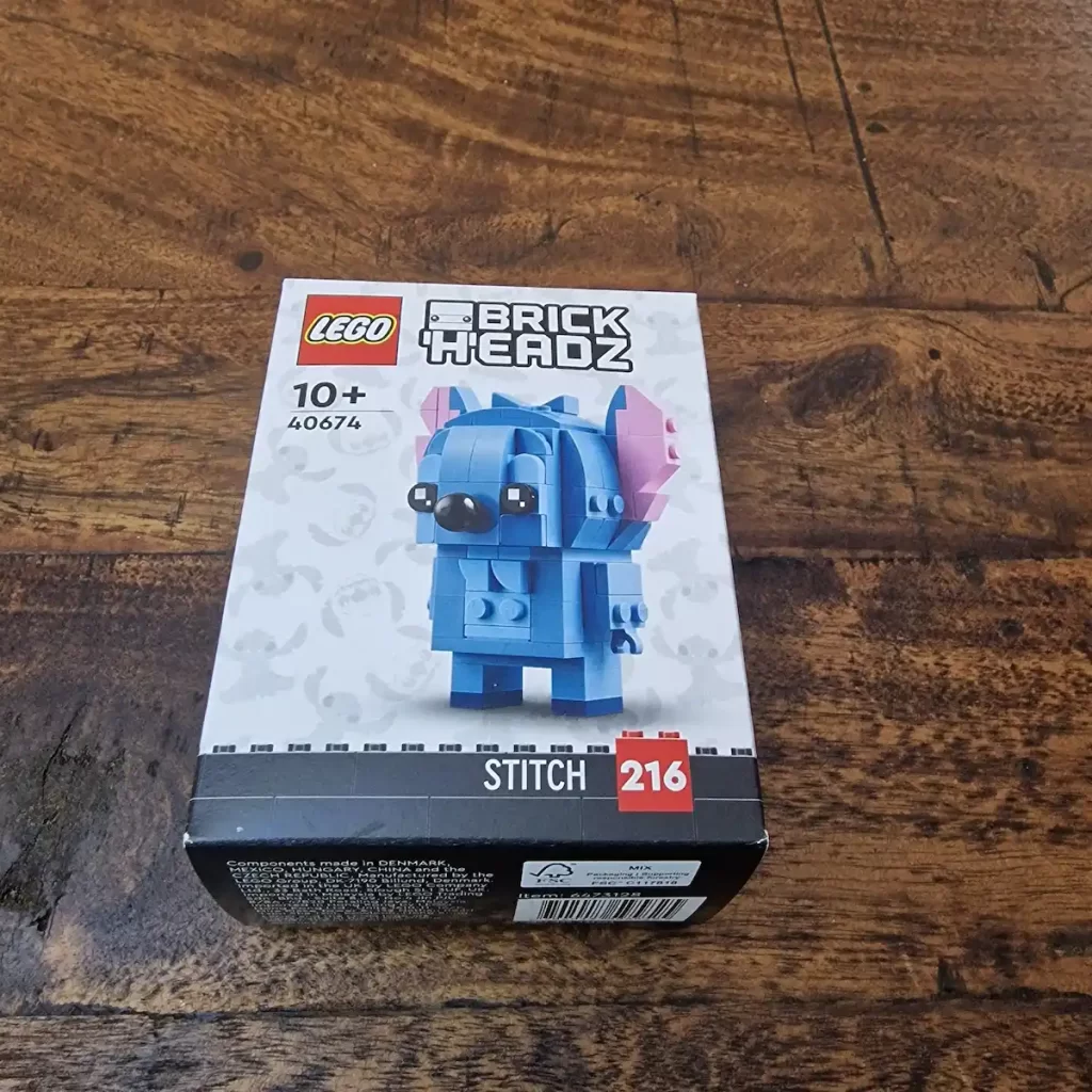 the package of LEGO Brick Headz 40674 Stitch Reviewed by angelofdeathWHV