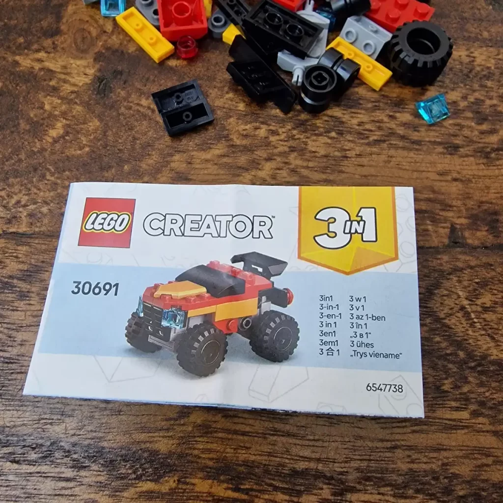 the instruction of LEGO Creator 3 in 1 30691 Mini Convertible Monster Truck angelofdeathWHV