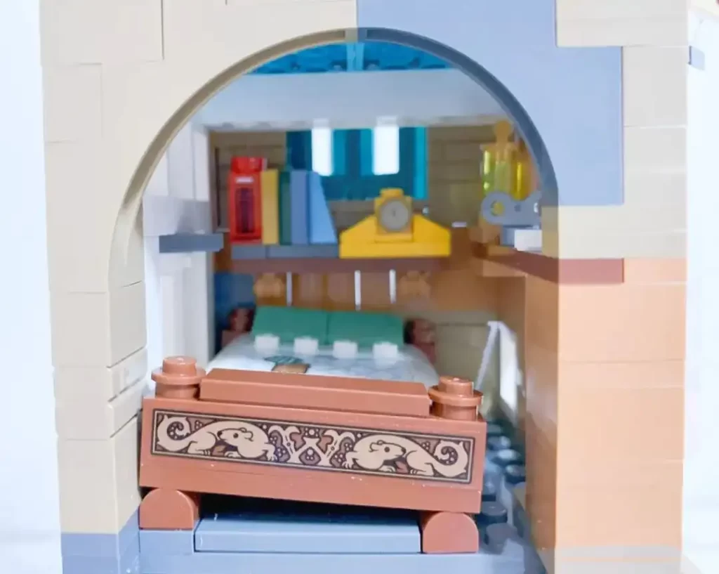 Review LEGO 76437 Harry Potter The Burrow  Wooden Duck Arthur and Molly Weasley's bedroom