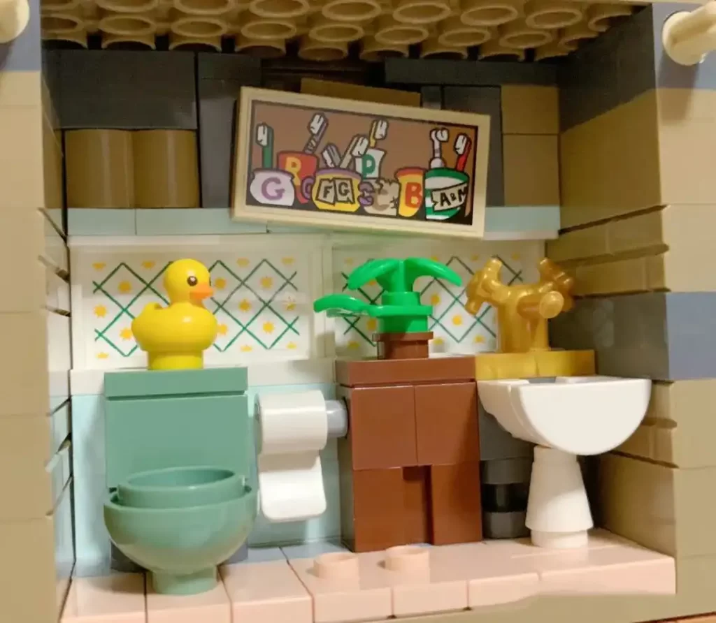 Review LEGO 76437 Harry Potter The Burrow  Wooden Duck Bathroom