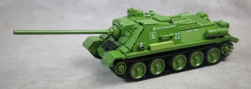 The barrel in The Bag 5 of the Panlos 632022 - SU 100 Tank Building Blocks, photo 2 taked by Xiao Yu Jie