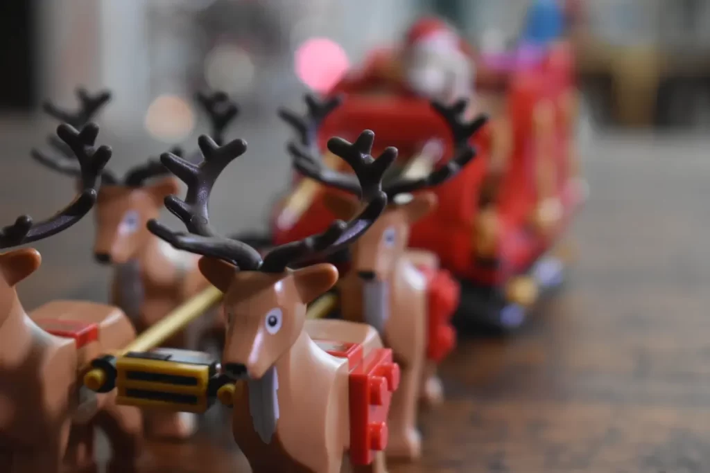  Four reindeer pulling the LEGO 40499 Santa's Sleigh, photo  1 taked by angelofdeathWHV