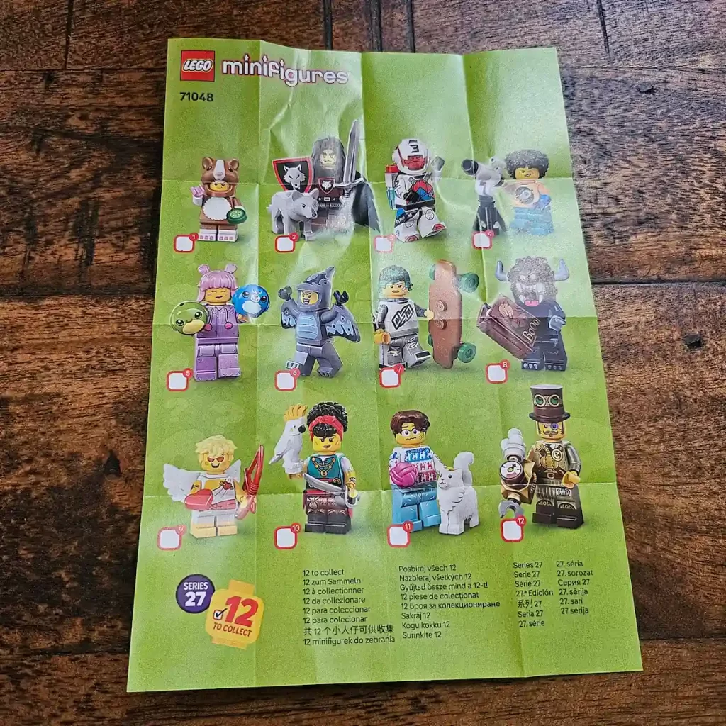 the instruction of LEGO 71048 Minifigures Series 27 Reviewed by angelofdeathWHV