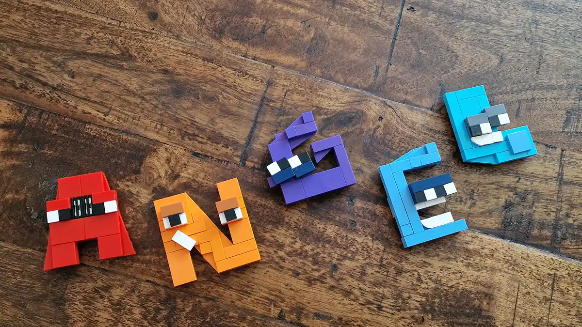 MOC – Alphabet Monster(LEGO Alternative Bricks), Learning Toy Letters A to Z photo taked by angelofdeathWHV