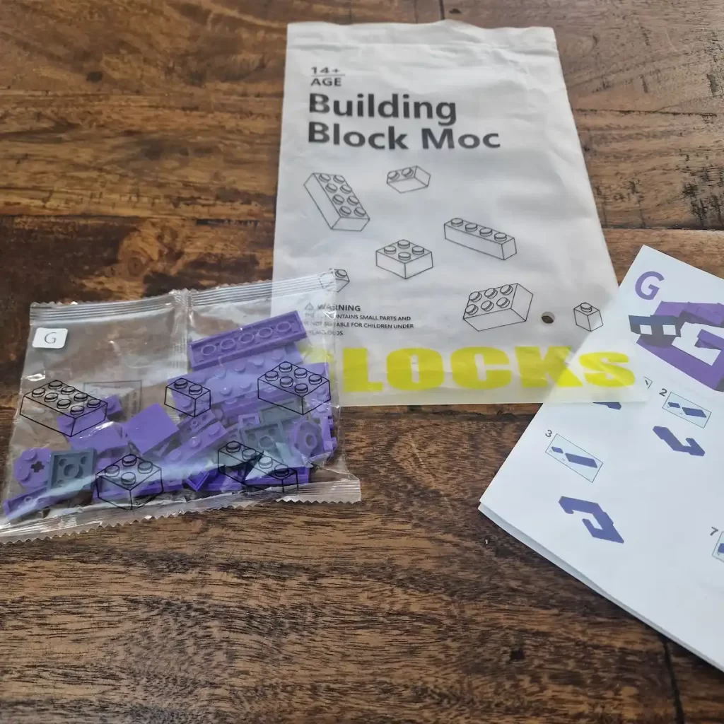 the package of MOC – Letters G Monster(LEGO Alternative Bricks) Learning Toy photo take by angelofdeathWHV