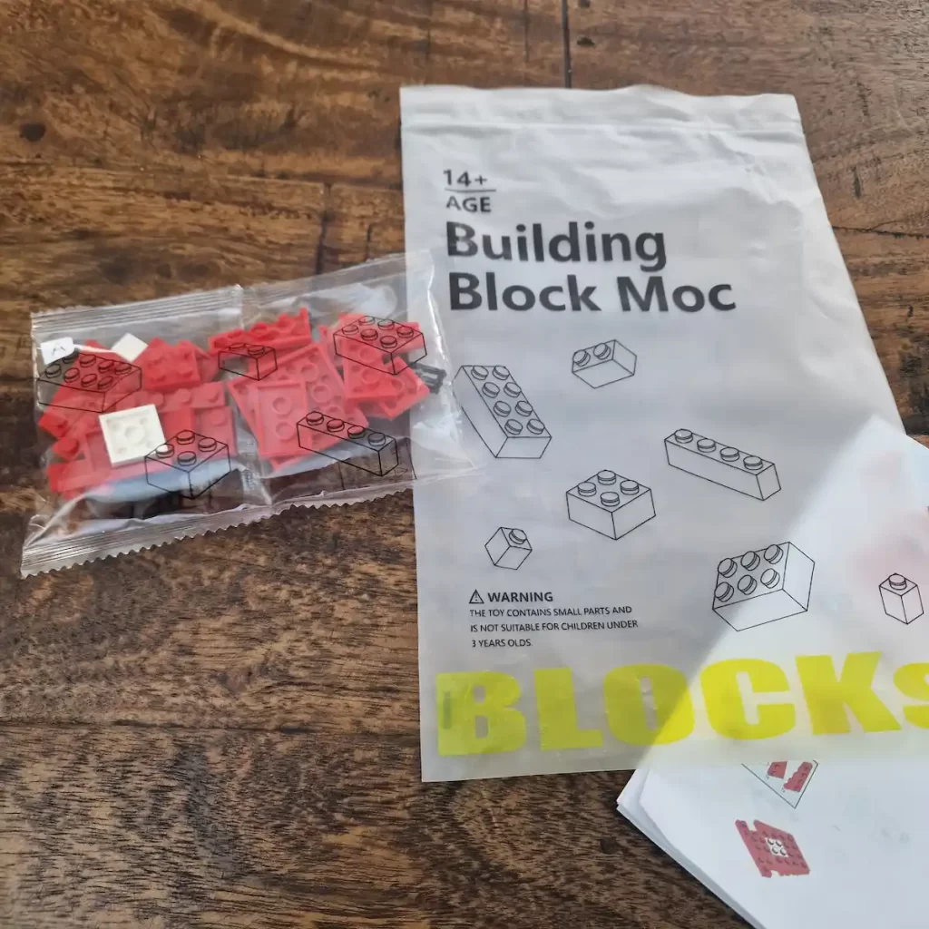 the packages of MOC – Alphabet Monster(LEGO Alternative Bricks), Learning Toy Letters A photo taked by angelofdeathWHV